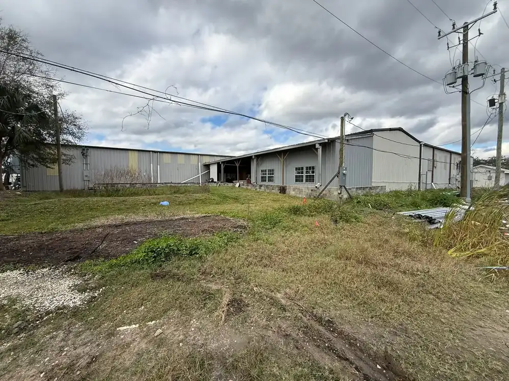 Warehouse and industrial buildings on a St. Johns County service yard