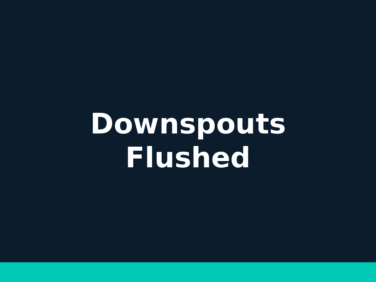 Downspout flushing graphic for St. Augustine gutter cleaning service